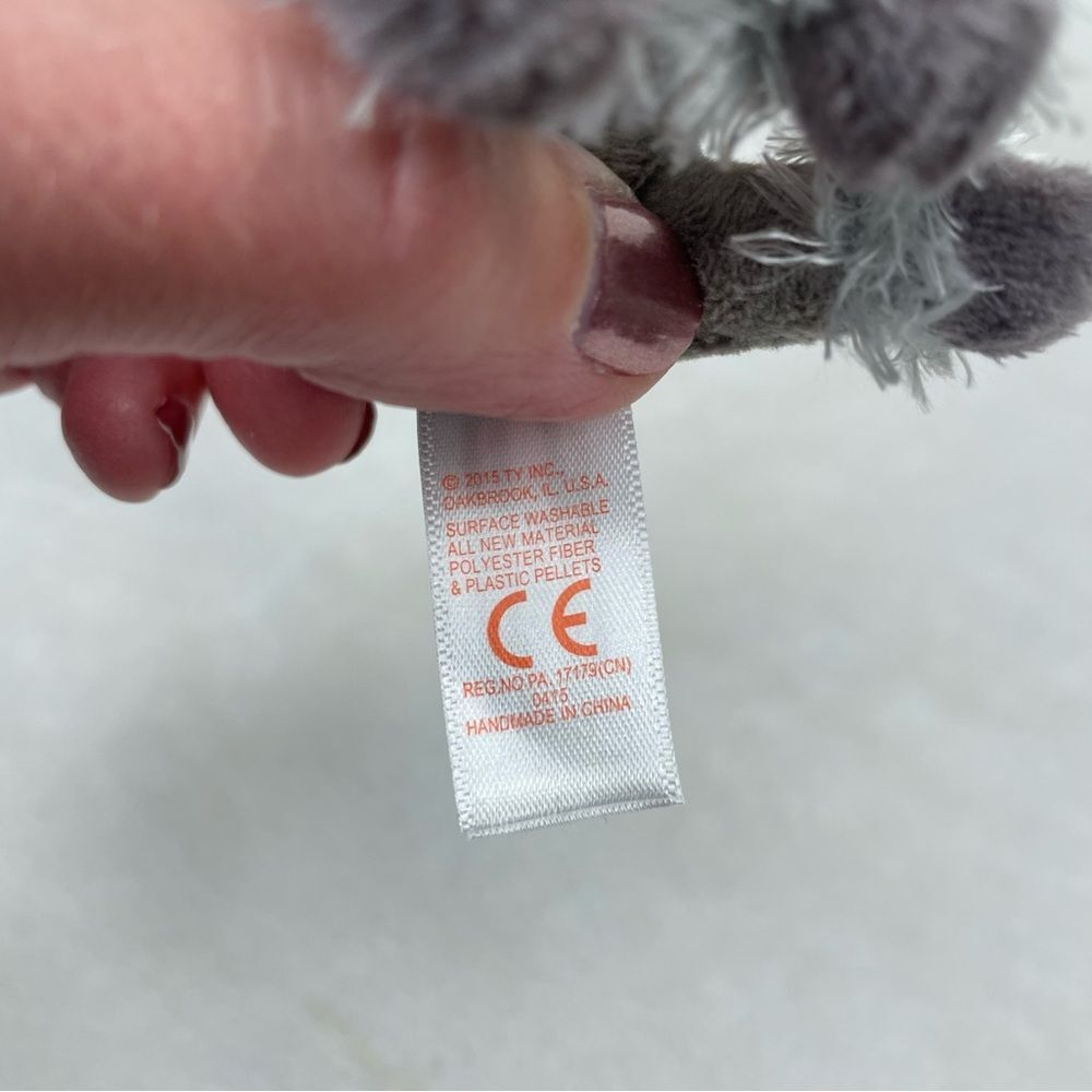 Ty Sparkle Disney Frozen Sven Reindeer Beanie Baby Keyclip New Heart Tag Gray - Picture 6 of 9